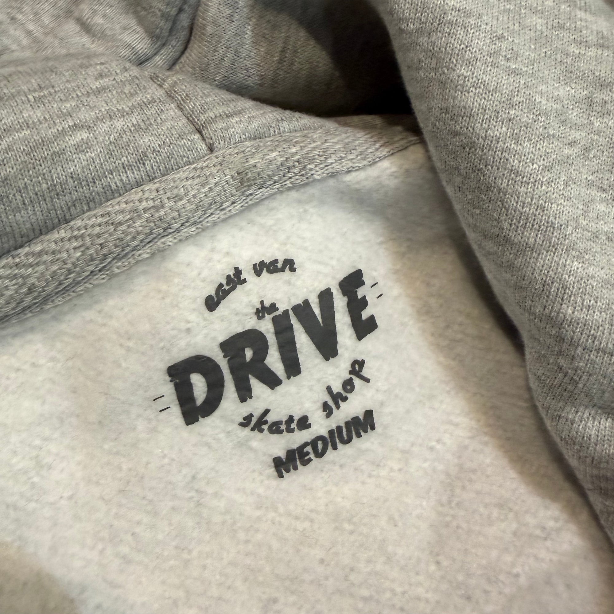 THE DRIVE SKATE SHOP WEB HOODY GREY