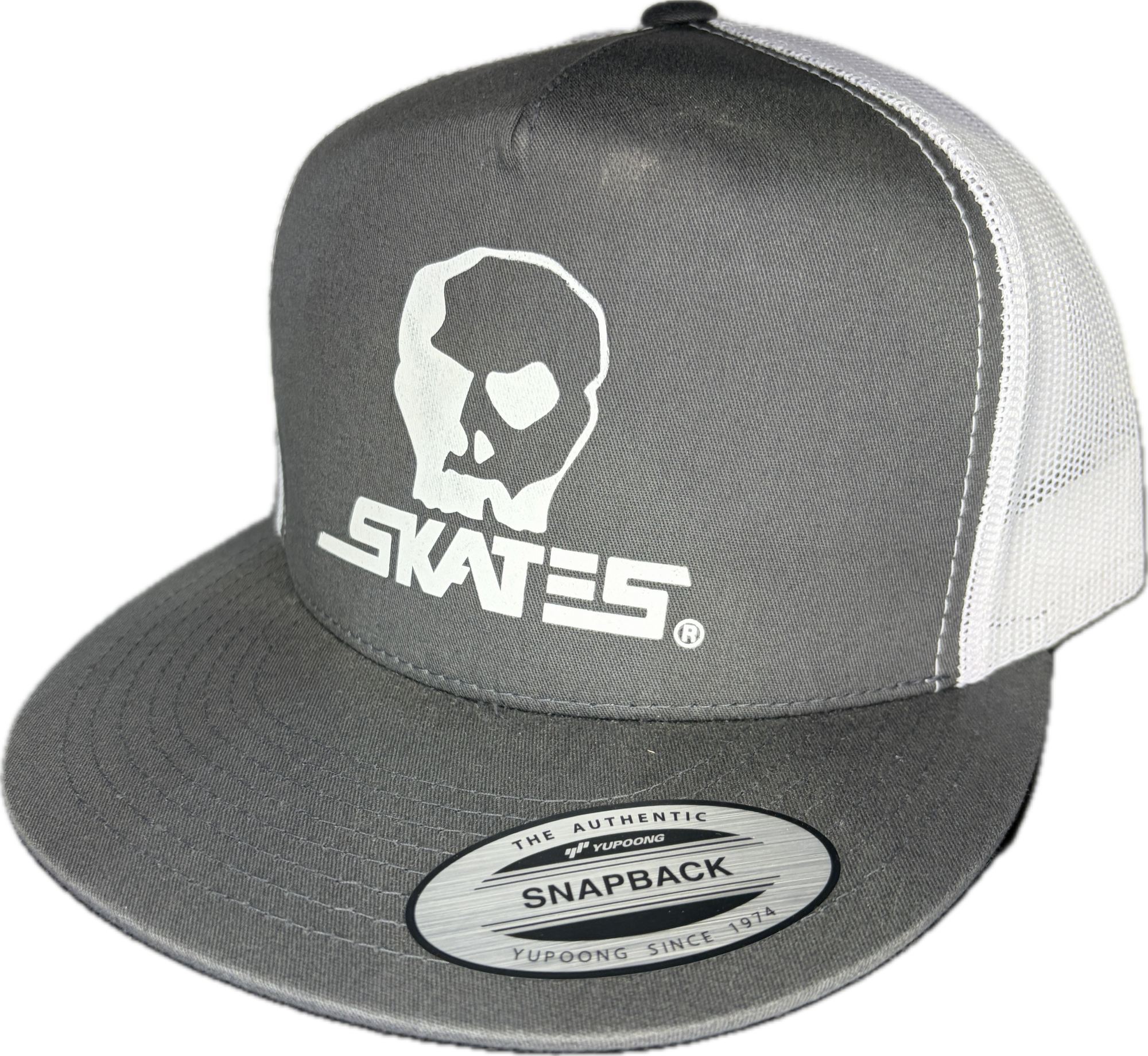 SKULL SKATES HORSE LOGO MESH SNAPBACK CHARCOAL/WHITE