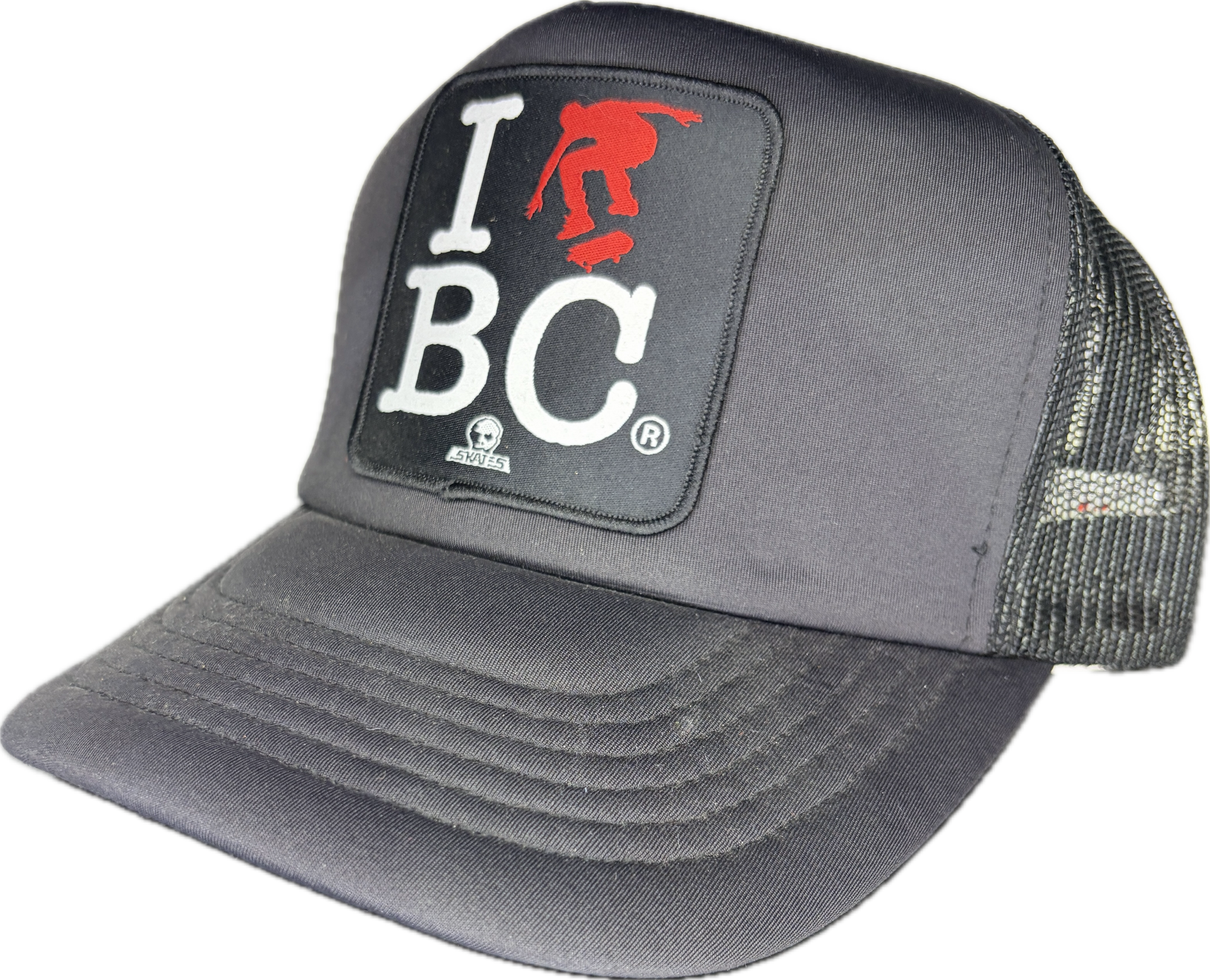 SKULL SKATES I SKATE BC FOAM MESH SNAPBACK BLACK