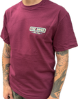 THE DRIVE SKATE SHOP LOGO T-SHIRT BURGUNDY/MULTI COLOUR
