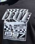 THE DRIVE SKATE SHOP QUATTRO T-SHIRT BLACK/WHITE