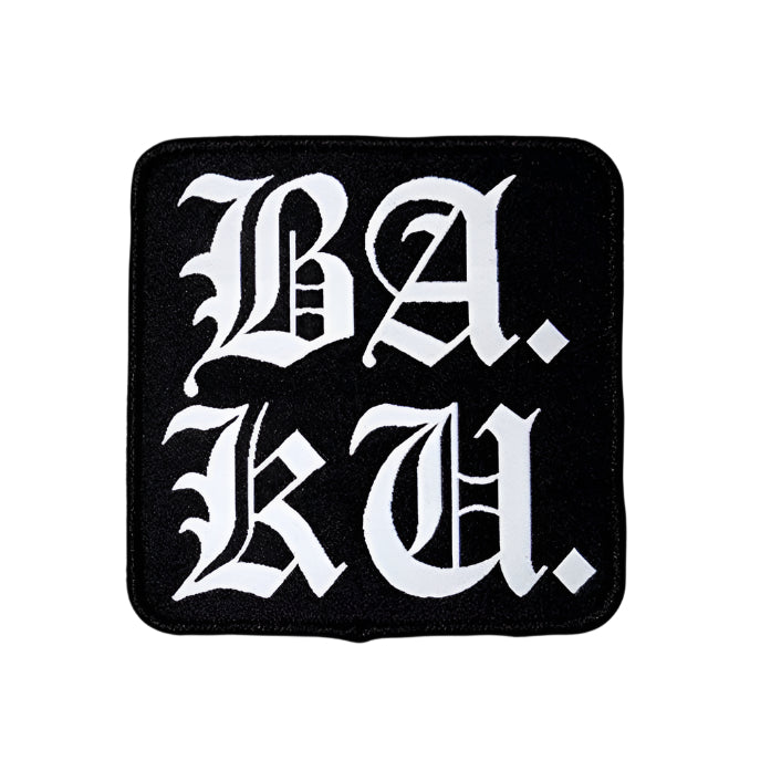 SKULL SKATES BAKU STACKED ENGLISH WOVEN PATCH MEDIUM - The Drive Skateboard Shop