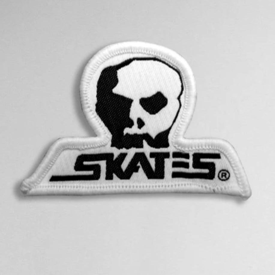 SKULL SKATES LOGO WOVEN PATCH MEDIUM - The Drive Skateboard Shop