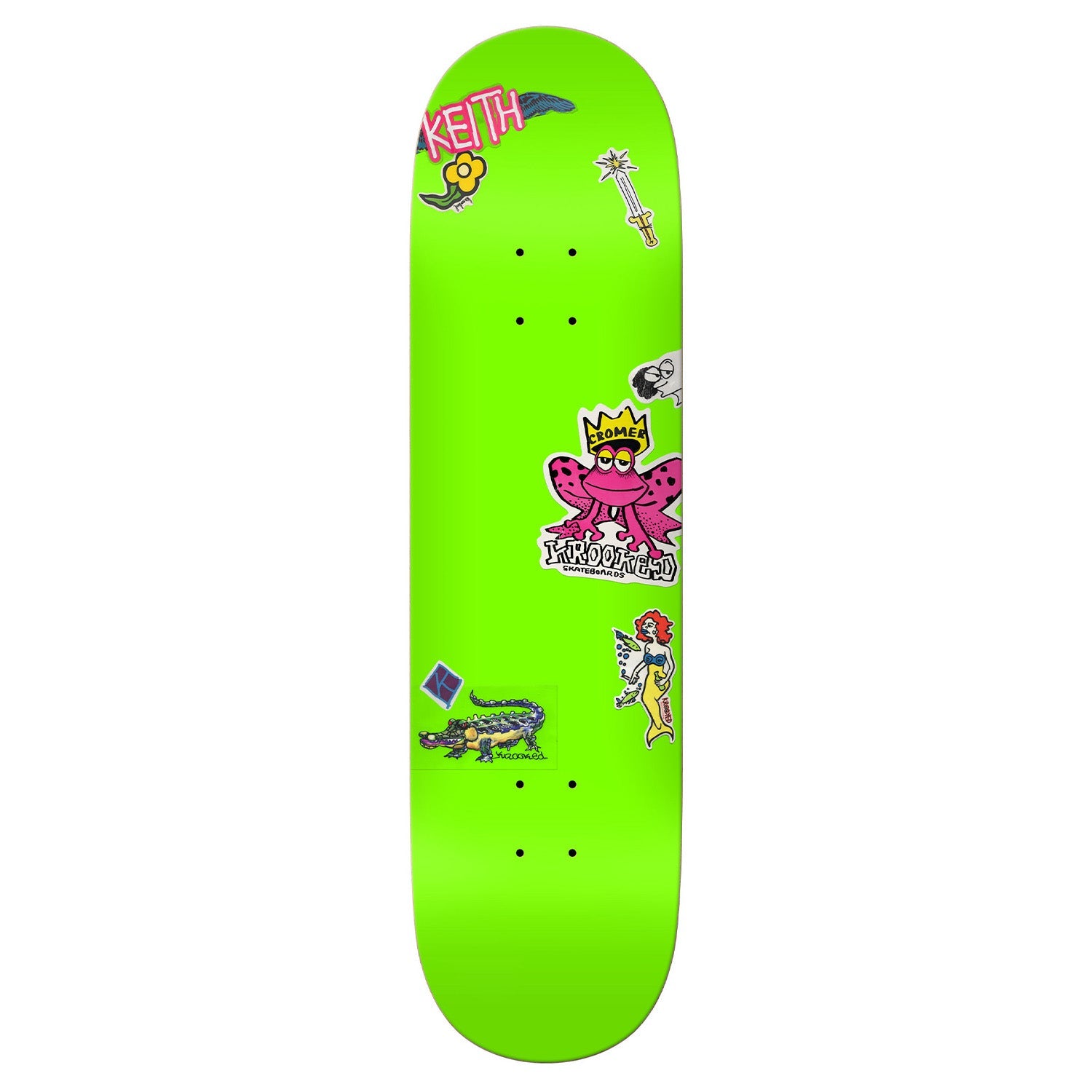 KROOKED DECK NEON STICKER (8.25")