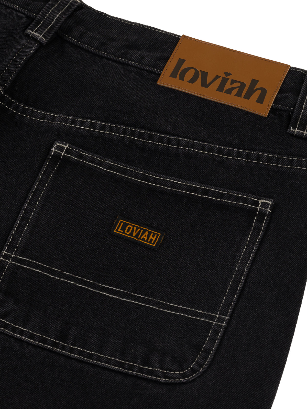 LOVIAH DENIM WORK PANTS BLACK