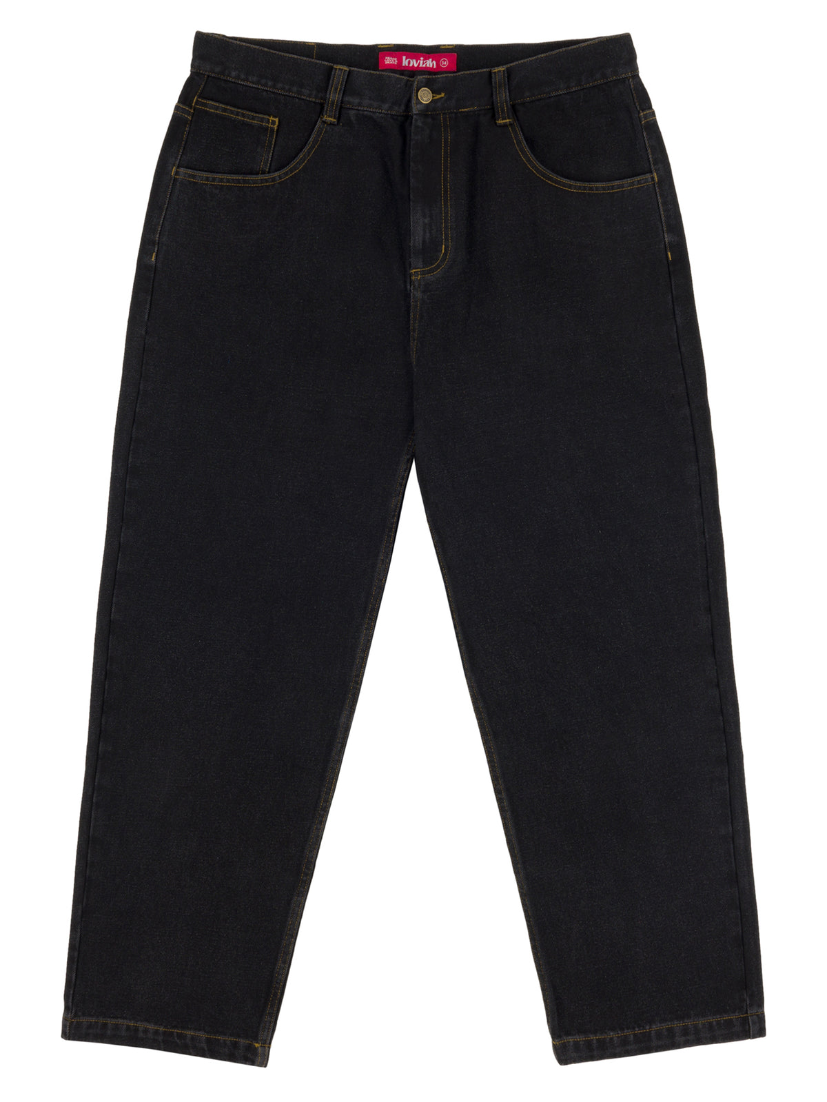 LOVIAH 5 POCKET DENIM PANTS WASHED BLACK