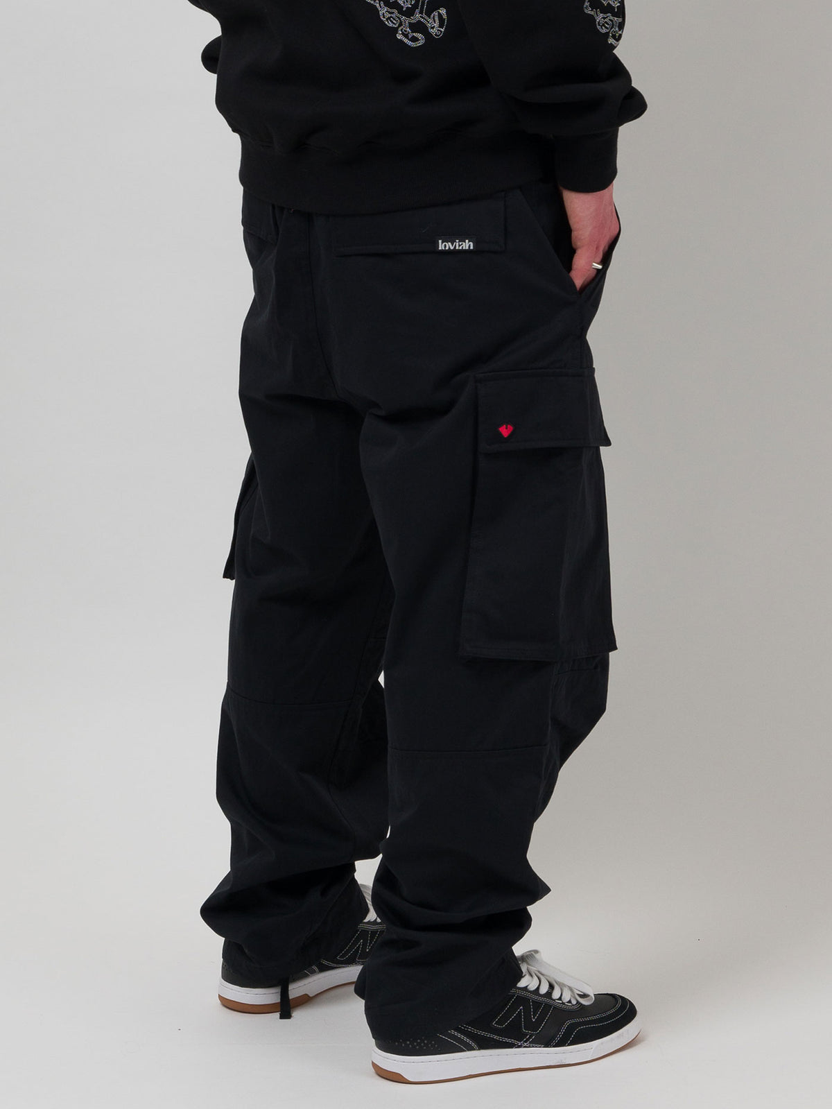 LOVIAH PARATROOPER CARGO PANTS BLACK