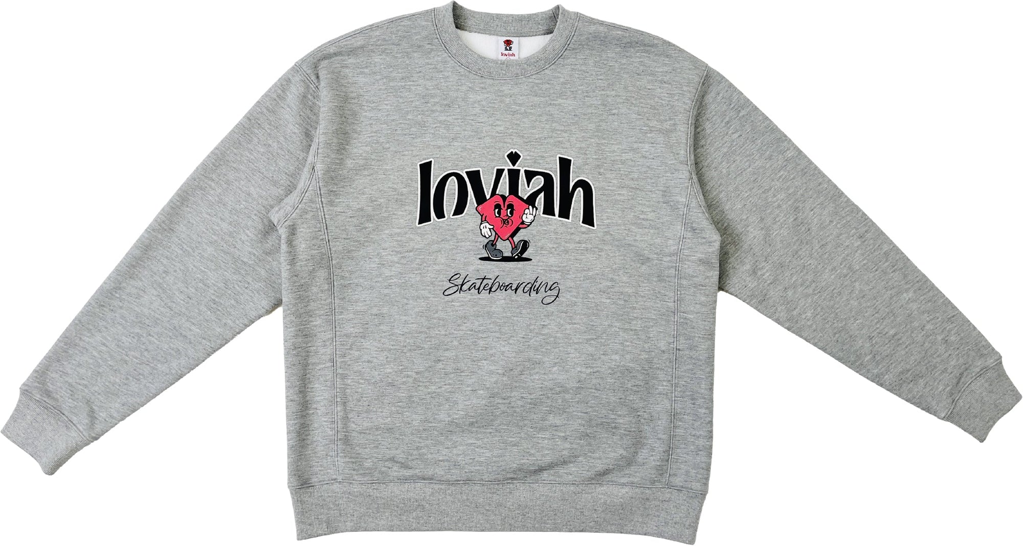 LOVIAH SK8 CREW HEATHER GREY