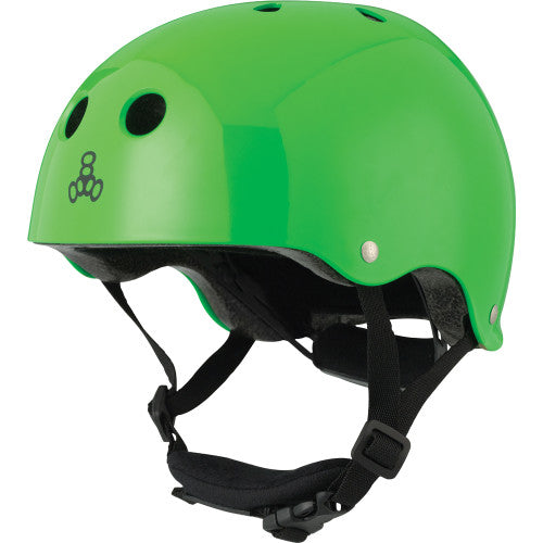 TRIPLE 8 YOUTH LIL 8 DUAL CERTIFIED HELMET W/EPS NEON GREEN GLOSS