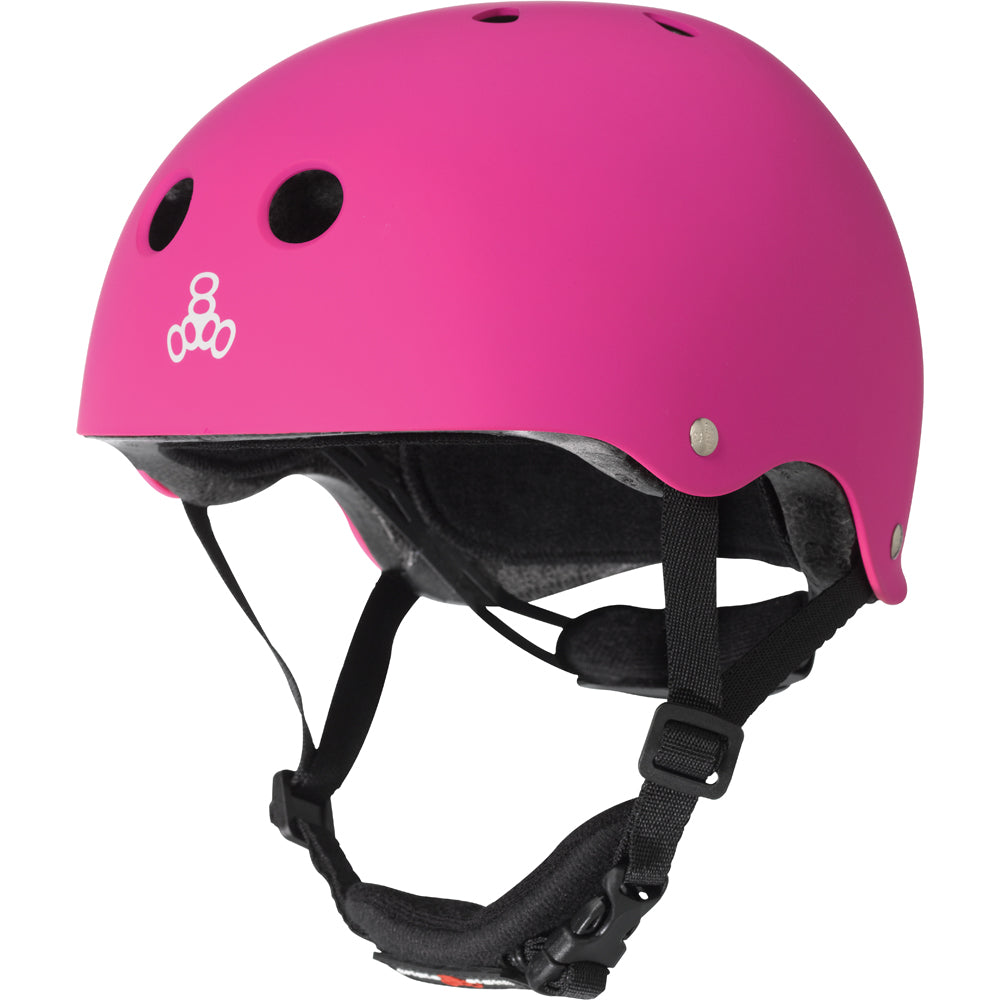 TRIPLE 8 YOUTH LIL 8 DUAL CERTIFIED HELMET W/EPS NEON PINK MATTE
