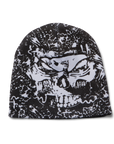 HUF MIA Skull black beanie with skull design and embroidered logo view