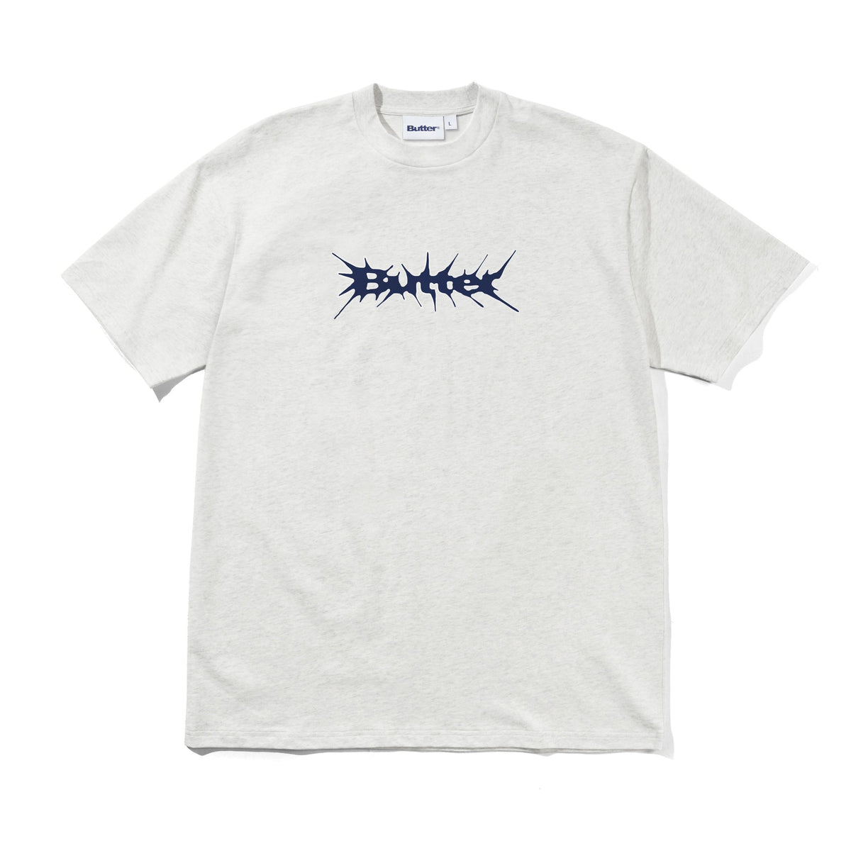 Butter Nail Logo T-shirt in ash gray with front nail logo graphic