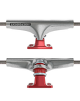 INDEPENDENT STAGE 4 HOLLOW BAR LOGO TRUCKS SILVER/RED ANODIZED