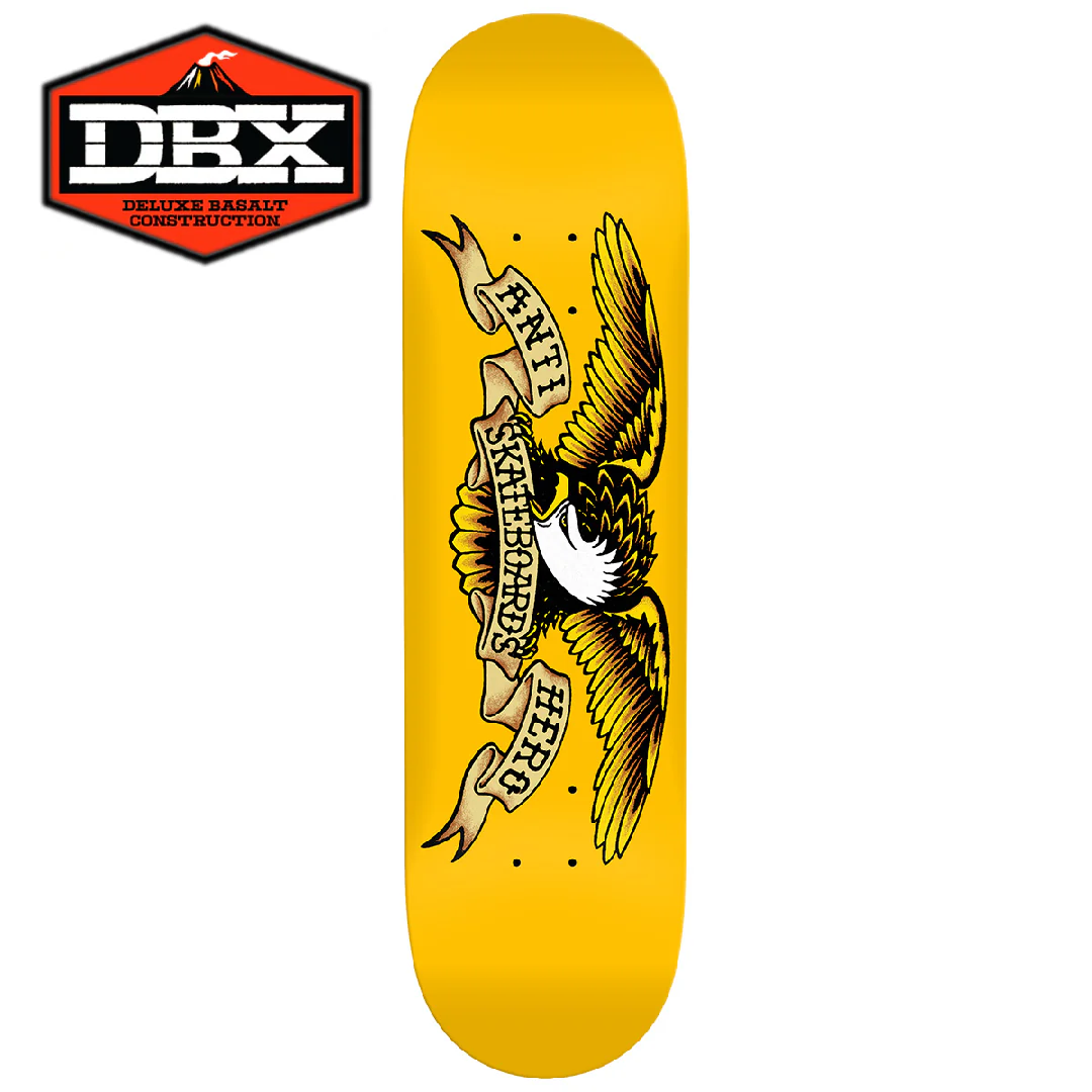 ANTIHERO DECK EAGLE DBX CONSTRUCTION YELLOW (8.25")