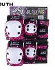 187 KILLER PADS - JUNIOR SIX PACK PAD SET STAAB PINK CHEETAH - The Drive Skateboard Shop