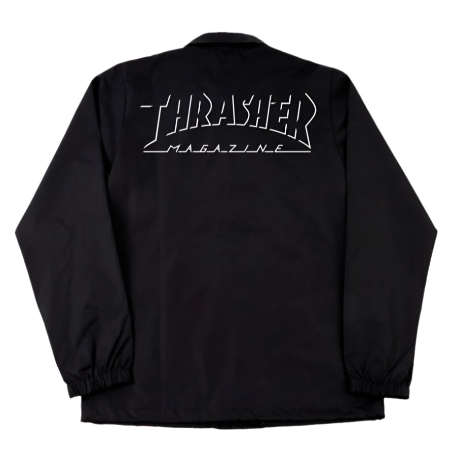 THRASHER SHADOW MAG LOGO COACH JACKET BLACK/BLACK