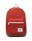 HERSCHEL POP QUIZ BACKPACK RED OCHRE/TAN/WHITE STITCH