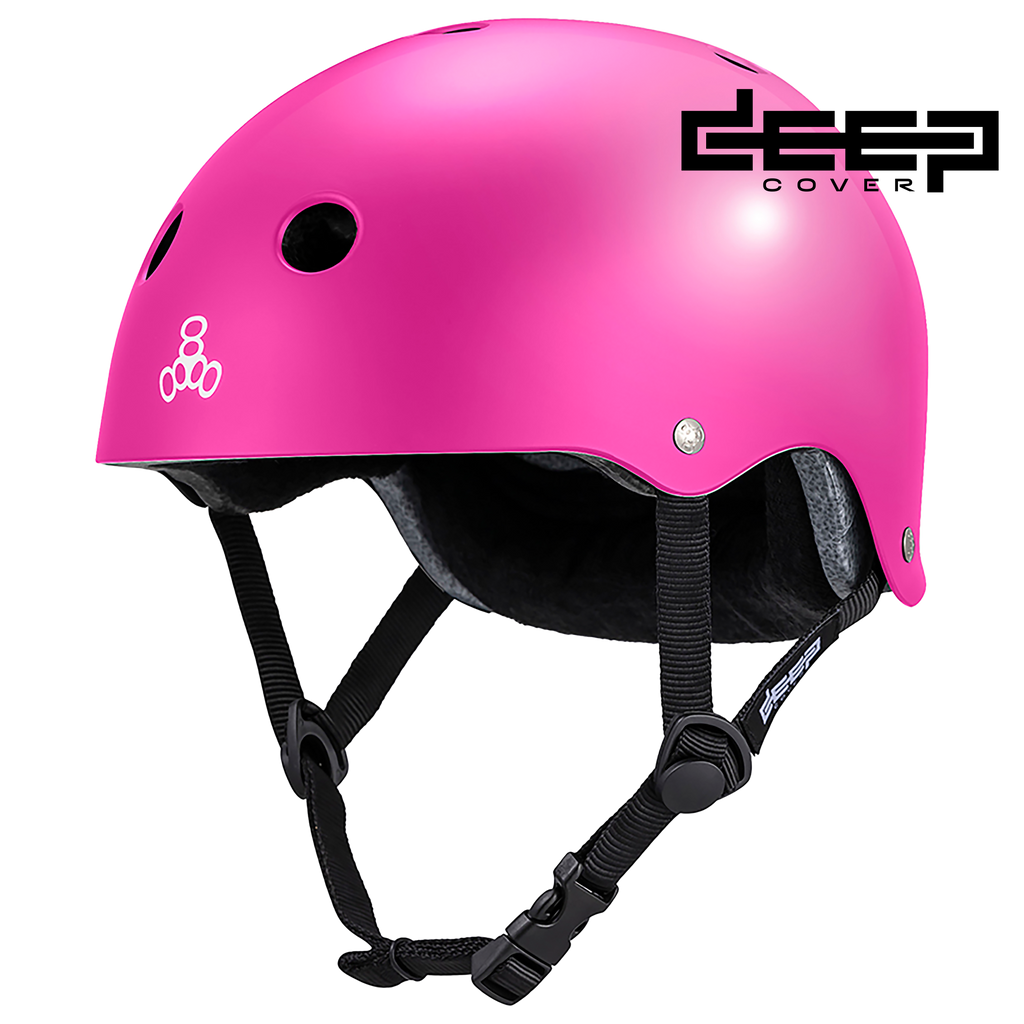TRIPLE 8 DEEP COVER HELMET GLOSS PINK