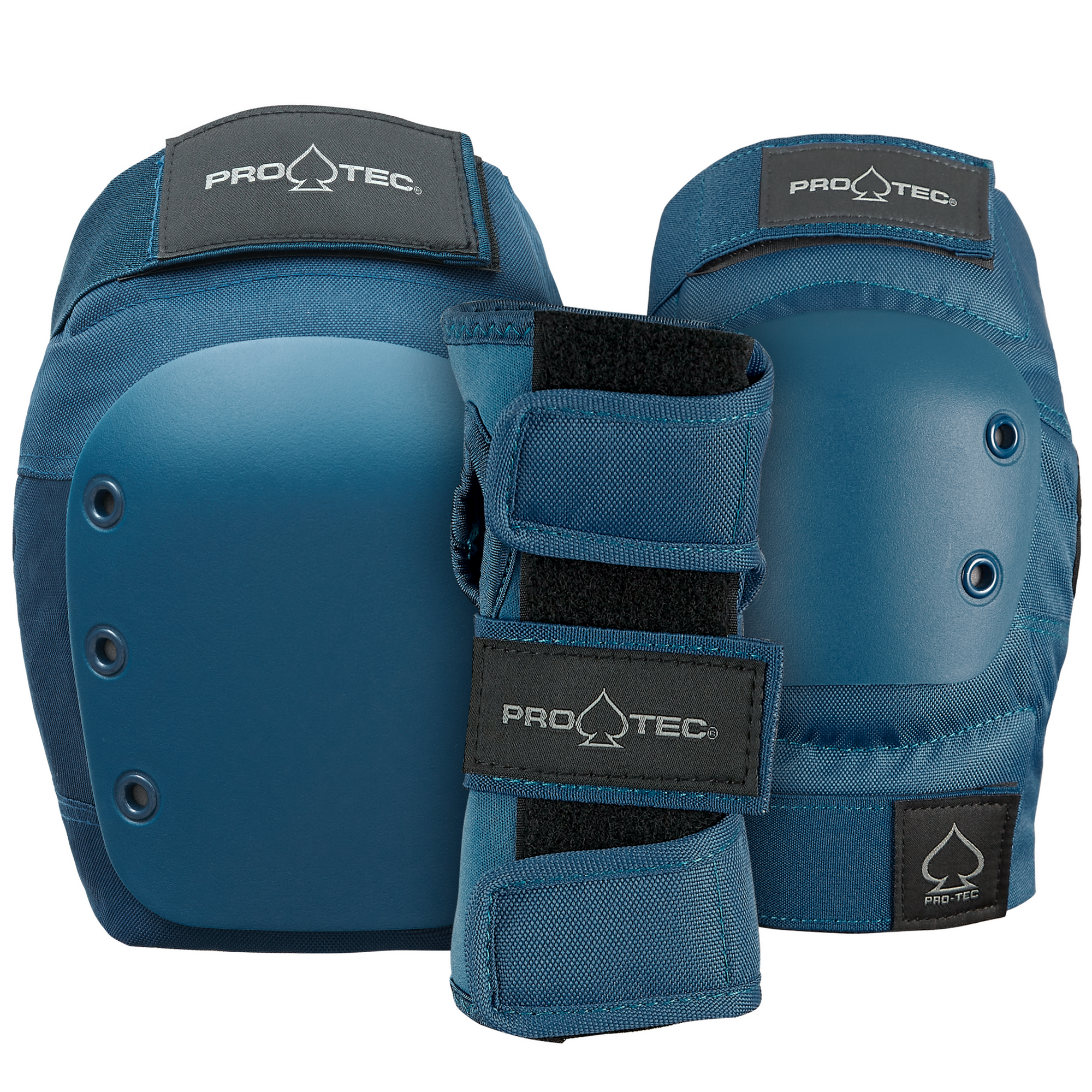 PRO-TEC STREET ADULT 3 PACK PAD SET BLUE - The Drive Skateboard Shop