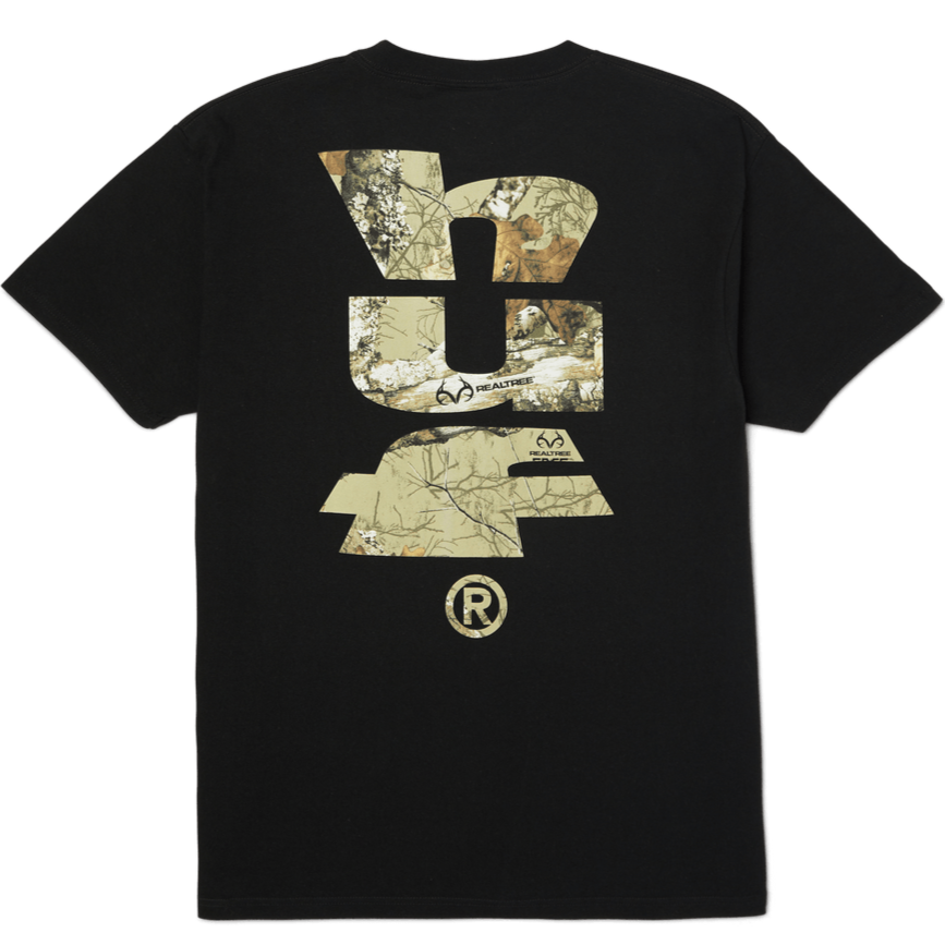 HUF X REALTREE MEGABLAST T-SHIRT BLACK