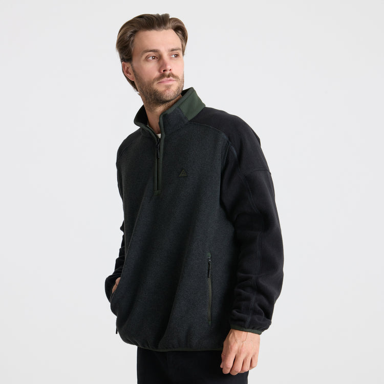 ROARK CAMPOVER FLEECE MOCK ONYX - The Drive Skateboard Shop