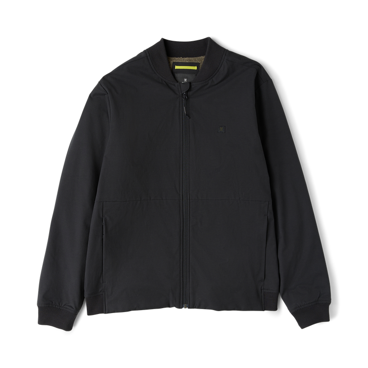 Roark Layover Bomber black jacket front view
