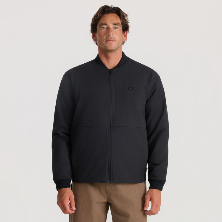 Roark Layover Bomber black jacket front view