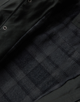 Roark Open Roads waxed canvas jacket in onyx black, front view