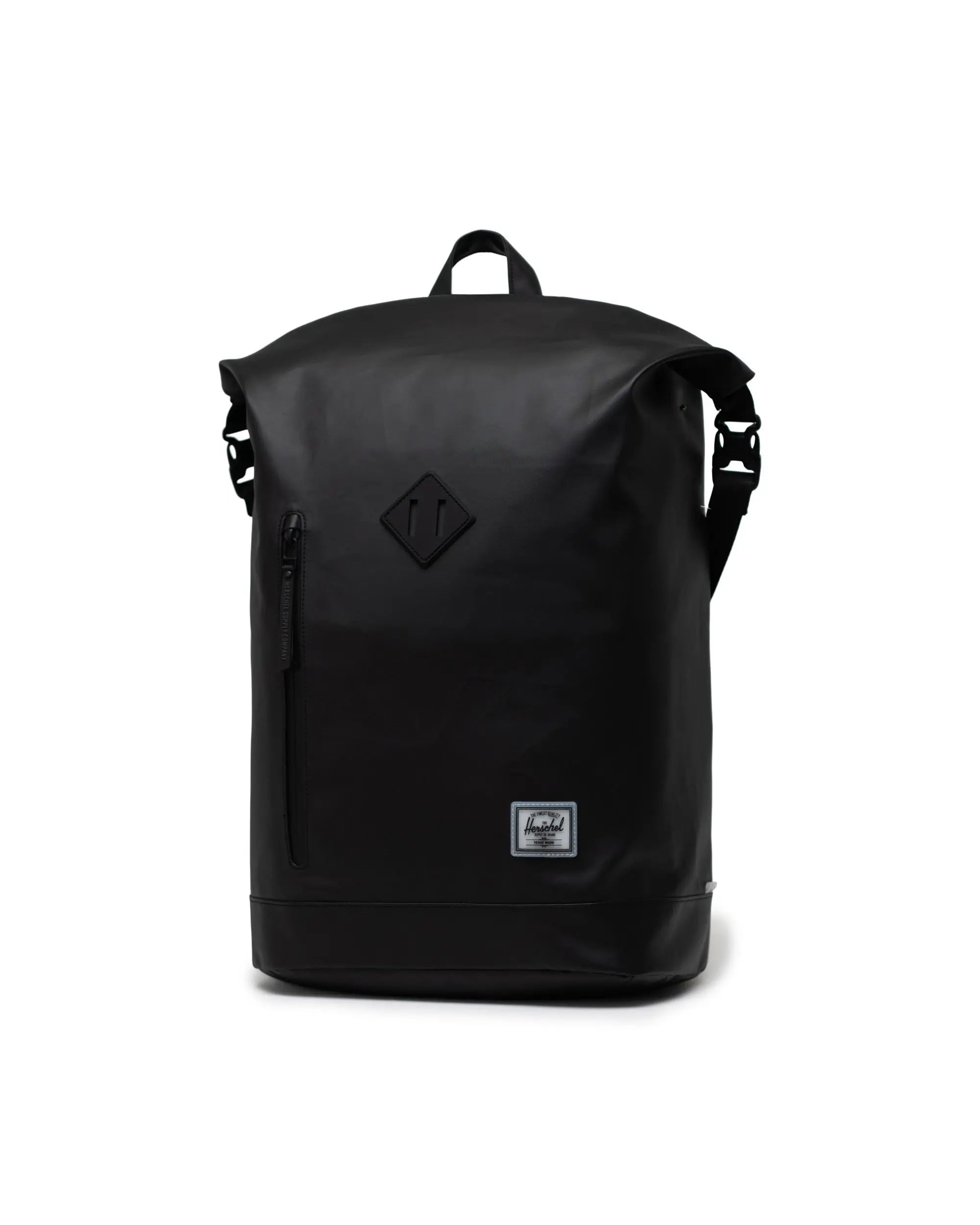 HERSCHEL ROLL TOP BACKPACK BLACK WEATHER RESISTANT