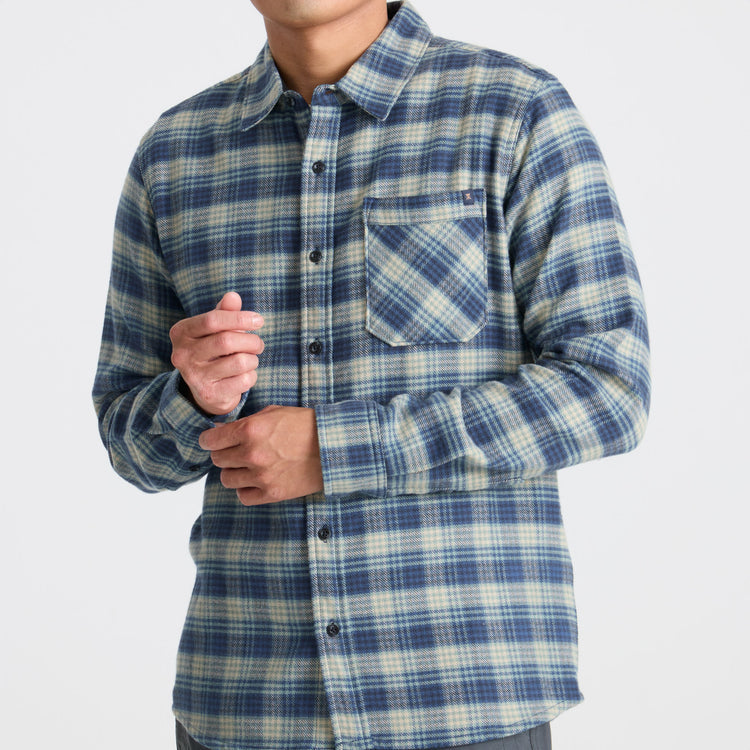 ROARK CROSSROADS FLANNEL DEEP BLUE - The Drive Skateboard Shop