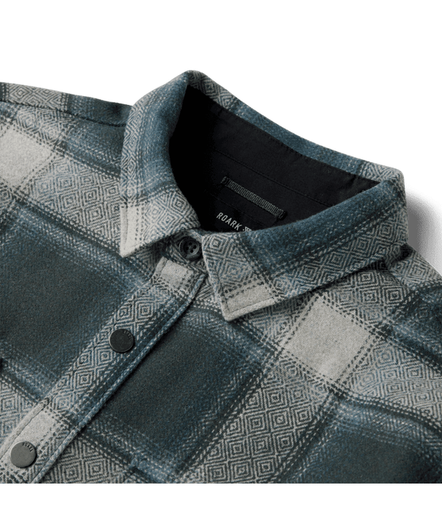 ROARK NORDSMAN 2.0 Dark Slate button-up shirt in a dark slate colorway, alternate view