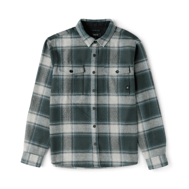 ROARK Nordsman 2.0 button-up shirt in dark slate gray with a classic long-sleeve design