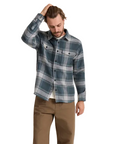 ROARK Nordsman 2.0 dark slate button-up shirt front view