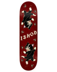Real Ishod Kitten Scratch skateboard deck, 8.25-inch twin tail design by Real, showcasing vibrant graphic artwork.
