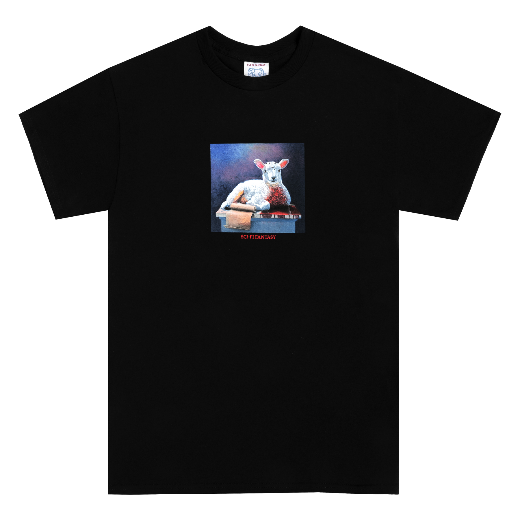SCI-FI FANTASY LAMB T-SHIRT BLACK