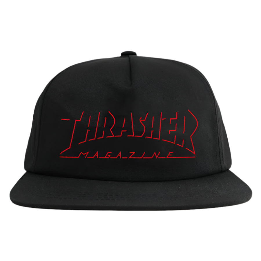 THRASHER SHADOW MAG LOGO SNAPBACK BLACK