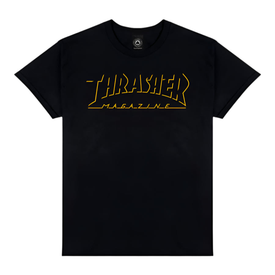THRASHER SHADOW MAG LOGO T-SHIRT BLACK