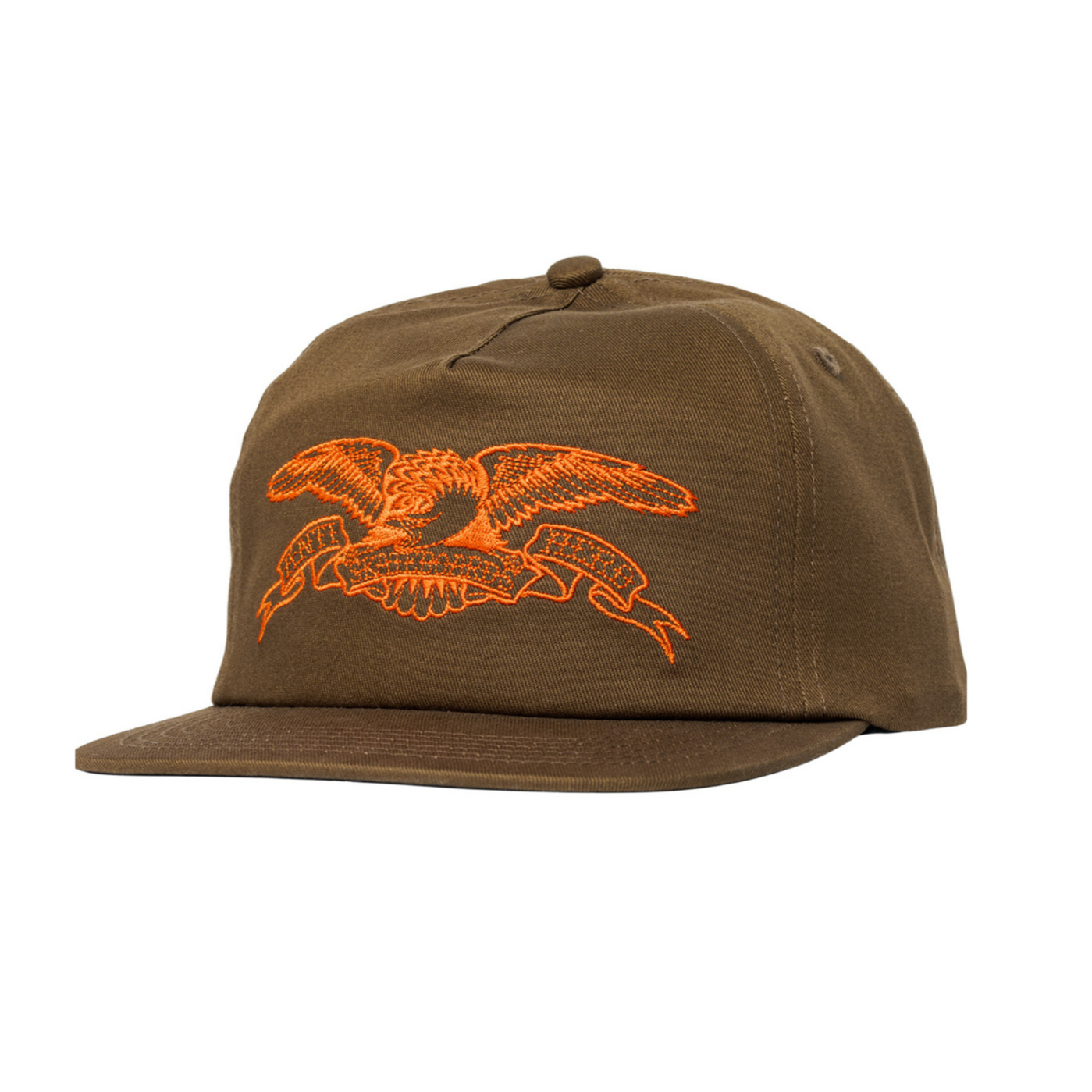 ANTIHERO BASIC EAGLE SNAPBACK BROWN/ORANGE - The Drive Skateboard Shop