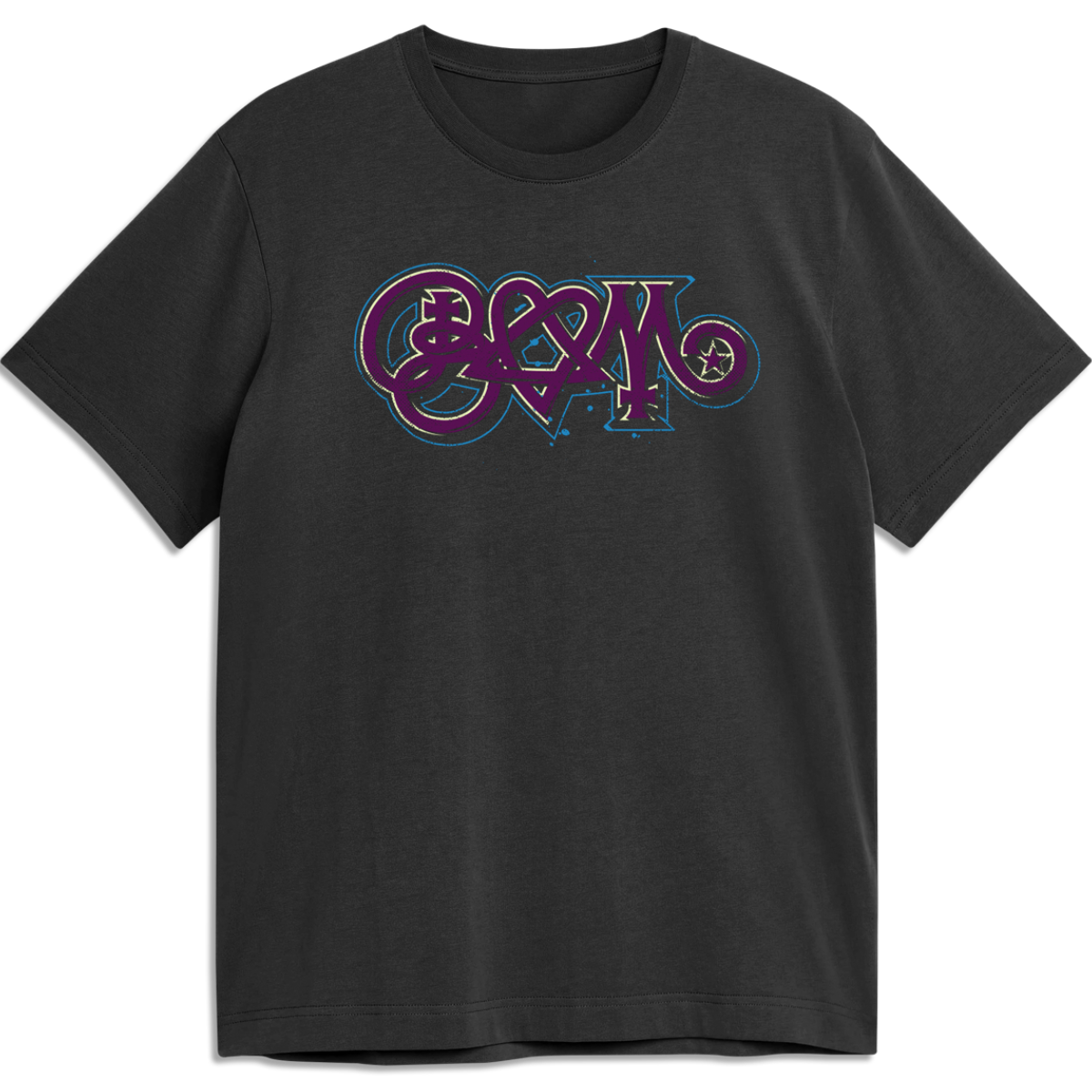 SLAPPY BAM DYE T-SHIRT BLACK