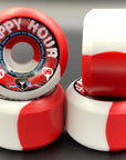 SPEEDLAB WHEELS JASON ADAMS RED/WHITE SPLIT 99A (54MM) - The Drive Skateboard Shop