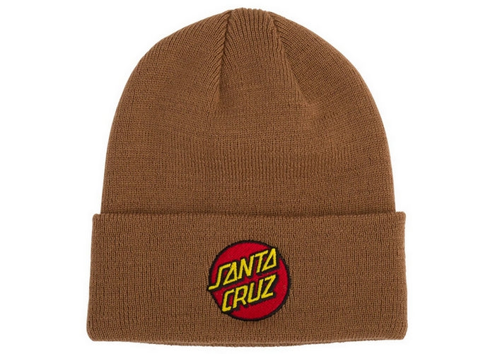 SANTA CRUZ BEANIE CLASSIC DOT BROWN SUGAR - The Drive Skateboard Shop