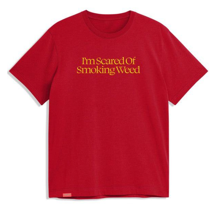 JACUZZI SCARED WEED PREMIUM TEE SCARLET RED