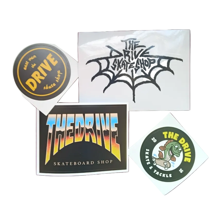 THE DRIVE SHOP STICKER PACK (4 PACK) - The Drive Skateboard Shop