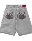 BUTTER SOLAR FADE DENIM SHORTS GREY WASH