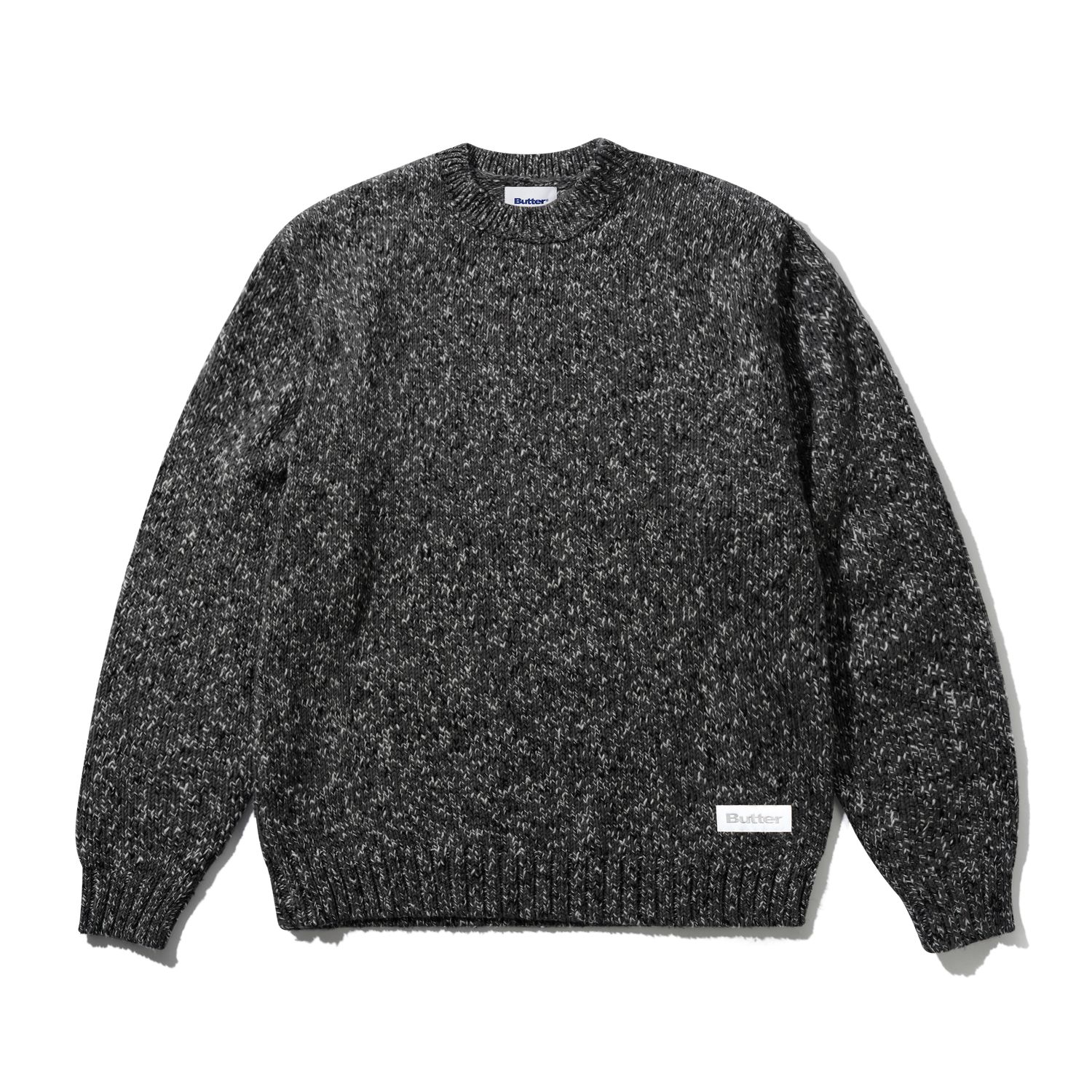 BUTTER SPECKLE KNIT SWEATER CHARCOAL