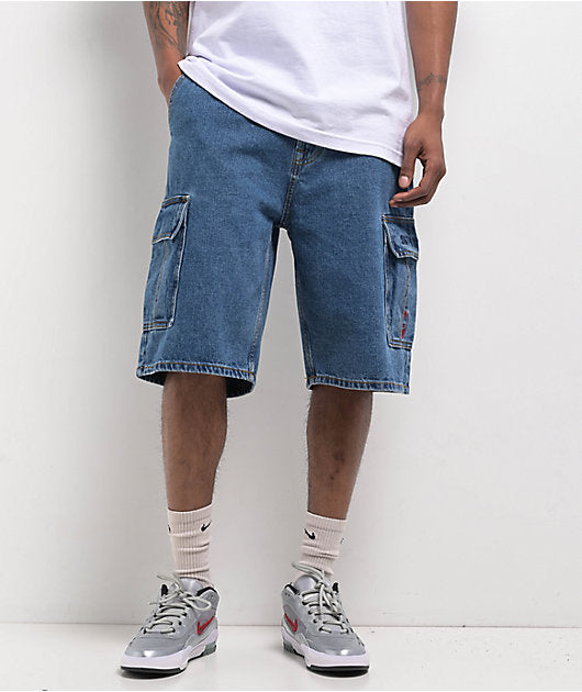 SPITFIRE CLASSIC &#39;87 DENIM CARGO SHORT LIGHT STONE WASH - The Drive Skateboard Shop