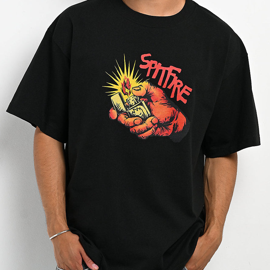SPITFIRE LIGHT EM UP T-SHIRT BLACK