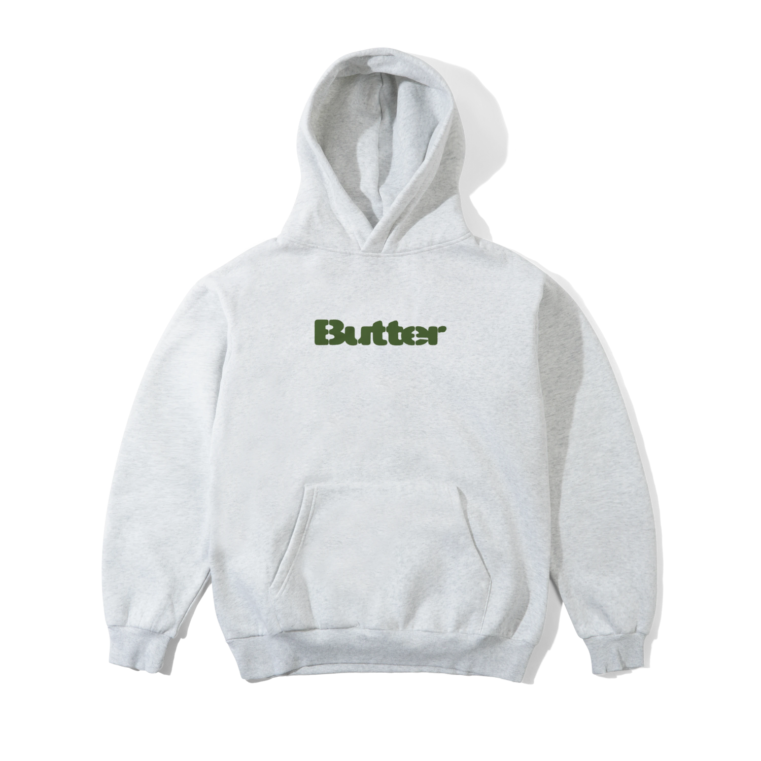 BUTTER STENCIL LOGO PULLOVER HOOD ASH