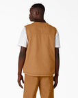 DICKIES DC DUCK LINED VEST STONEWASHED BROWN DUCK