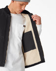 DICKIES DC DUCK LINED VEST STONEWASHED BLACK